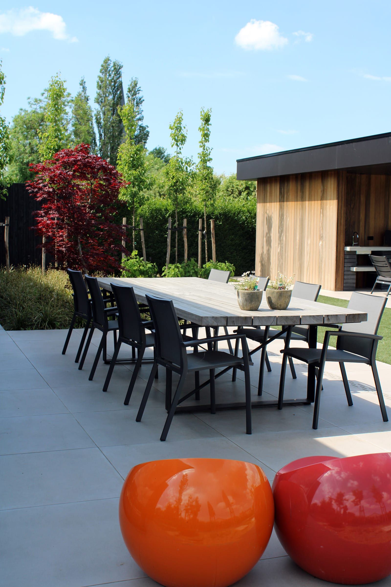 Moderne tuin met zwembad 5